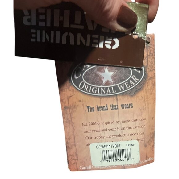 Carroll Original Wear Unisex Gunsmoke Vest Black L Genuine Leather & Wool - Picture 4 of 11